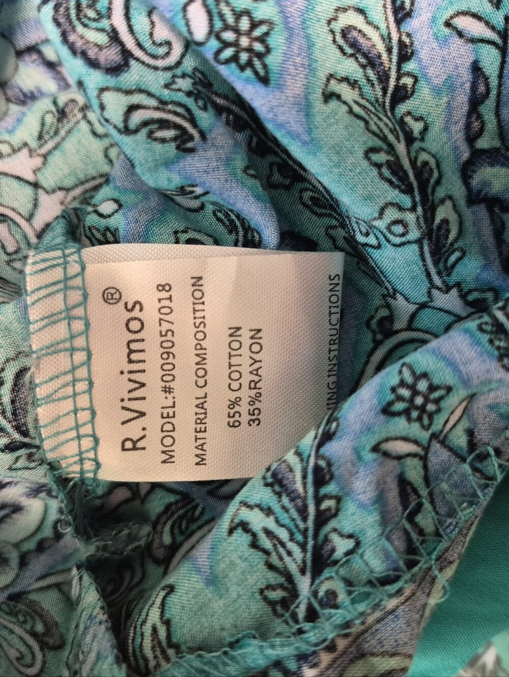 R. Vivimos Boho  Printed Tunic Top - Picture 10 of 10